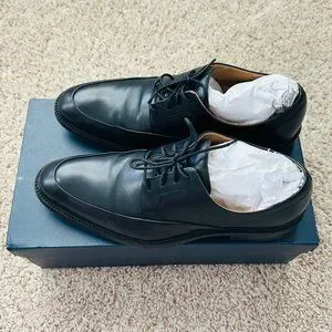 Cole Haan Grand Os Warren Black Leather Apron Toe Derbys Mens  Size US 8 M Cole Haan Grand Os Warren Black Leather Apron Toe Derbys  main image 4